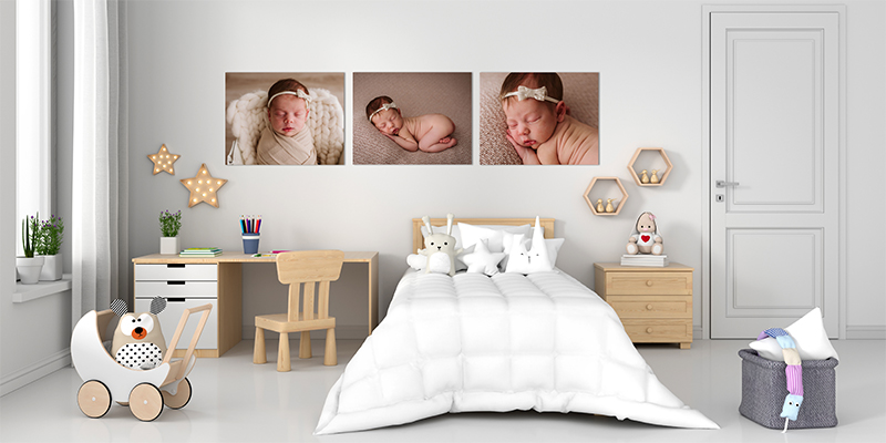 White children bedroom interior for mockup, 3D rendering